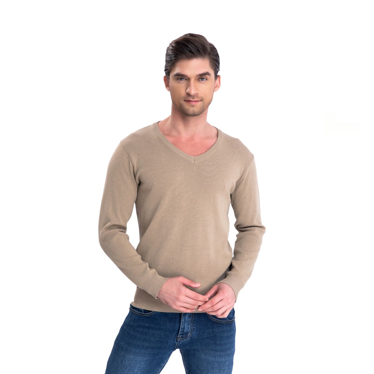 SWEATER TEJIDO HILO HOMBRE CUELLO V COLORES 151 - 2