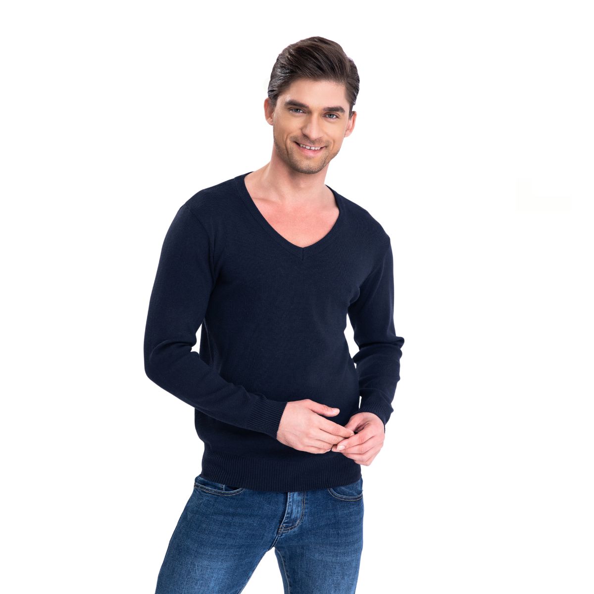 SWEATER TEJIDO HILO HOMBRE CUELLO V COLORES 151 - 3
