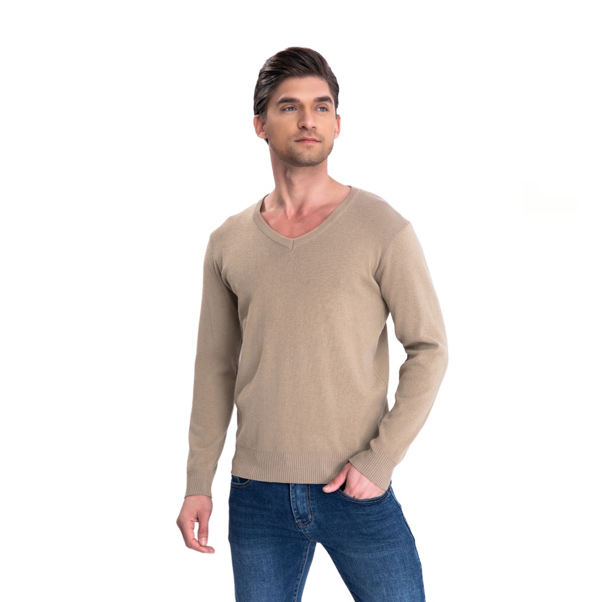 SWEATER TEJIDO HILO HOMBRE CUELLO V COLORES 151 - 3