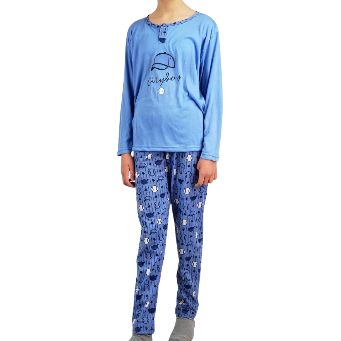 PIJAMA NIÑO LIKESHOP VERANO MANGA LARGA DISEÑOS 411 - 1