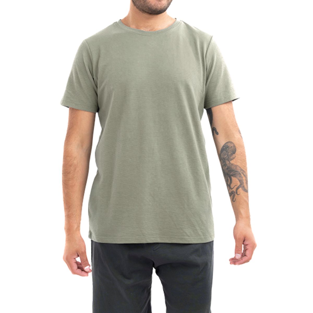 POLERA HOMBRE MANGA CORTA ALGODÓN GRUESO. URBANA 387 - 1