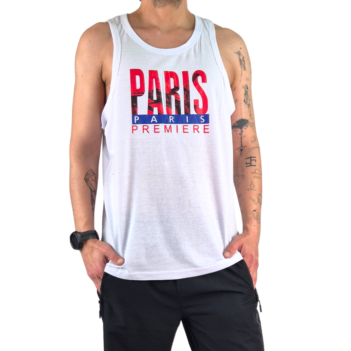 POLERA SIN MANGA MUSCULOSA HOMBRE DISEÑO PARIS 289 - 3