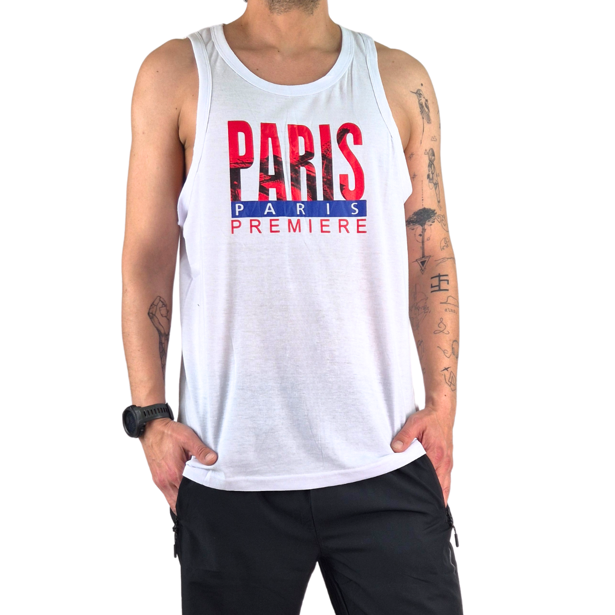 POLERA SIN MANGA MUSCULOSA HOMBRE DISEÑO PARIS 289 - 3