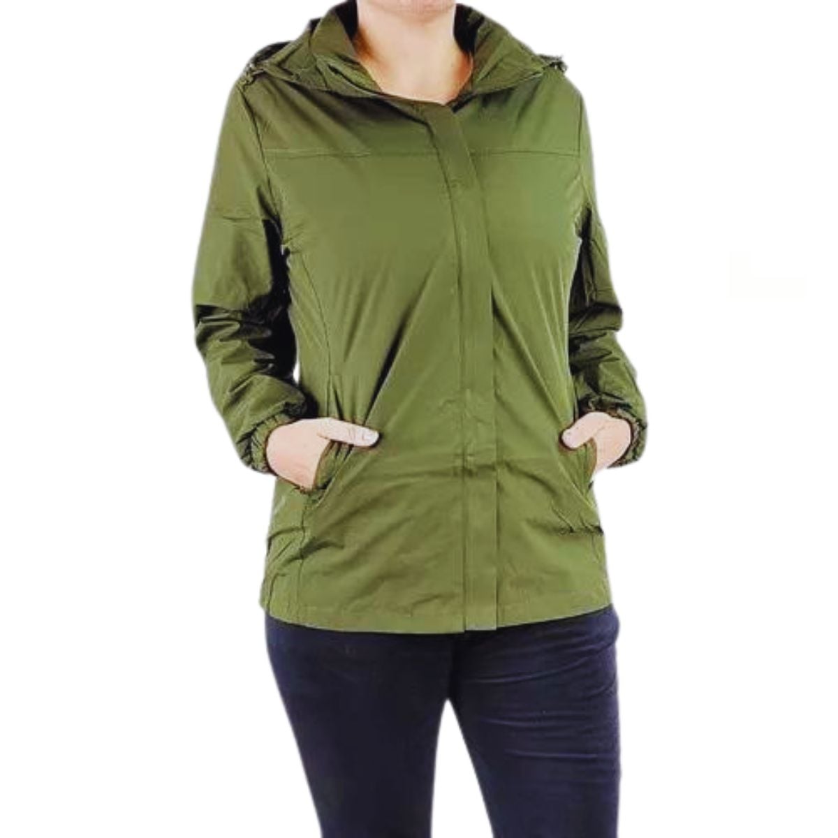 CORTA VIENTO MUJER PARKA LIVIANA CHAQUETA GORRO H2 - 1