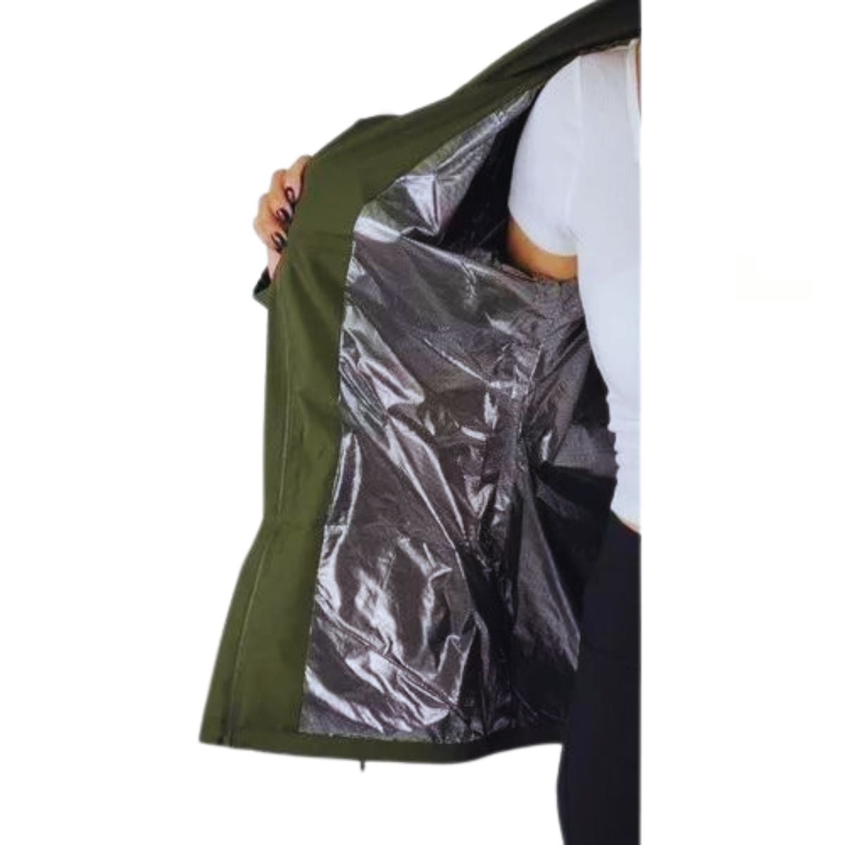 CORTA VIENTO MUJER PARKA LIVIANA CHAQUETA GORRO H2 - 3