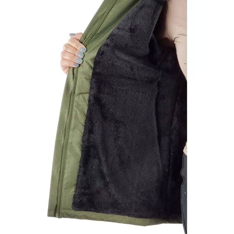 CHAQUETA MUJER INVIERNO PREMIUM PARKA FORRO PIEL H8 - 4