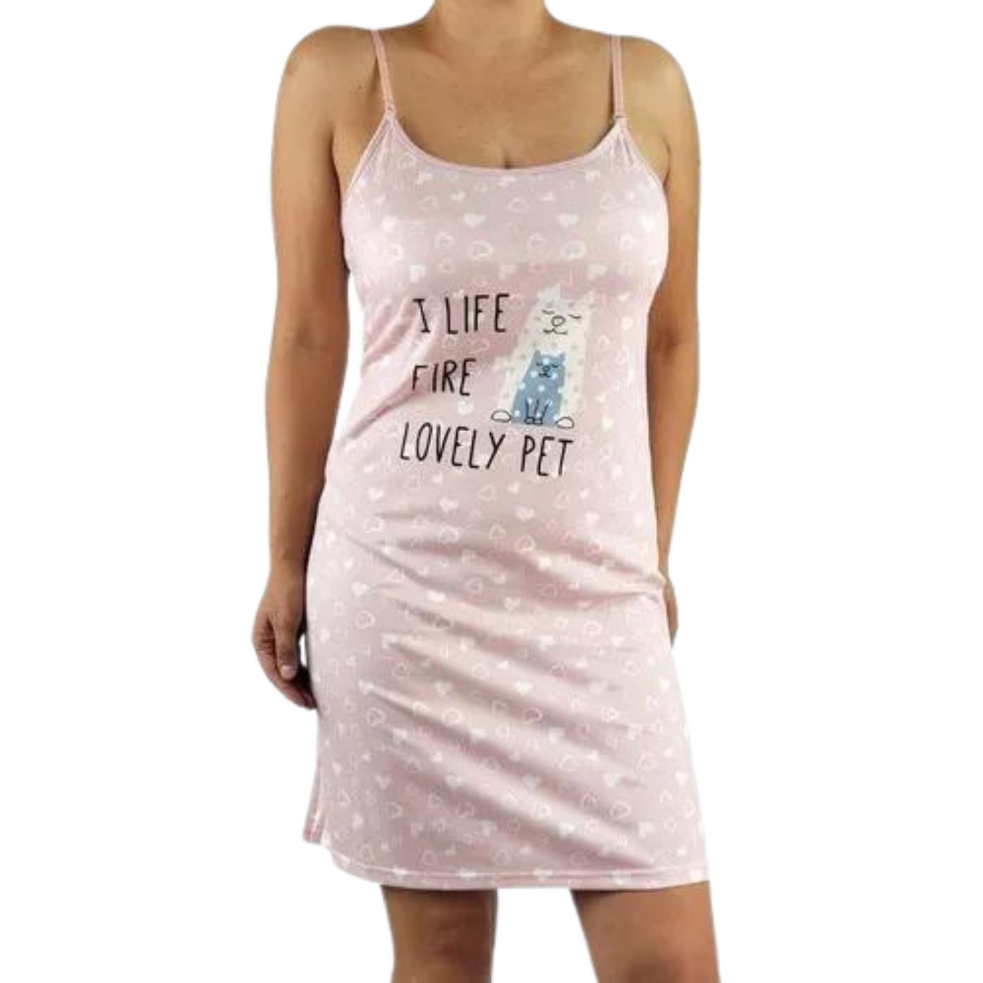 CAMISA DE DORMIR MUJER JUVENIL VERANO PABILOS GATITO 375 - 2