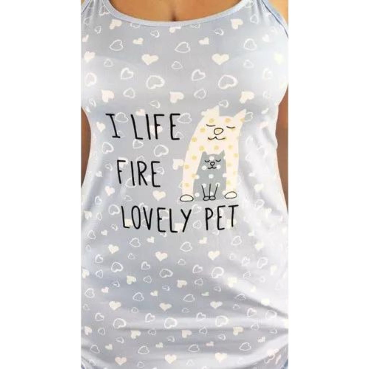 CAMISA DE DORMIR MUJER JUVENIL VERANO PABILOS GATITO 375 - 3