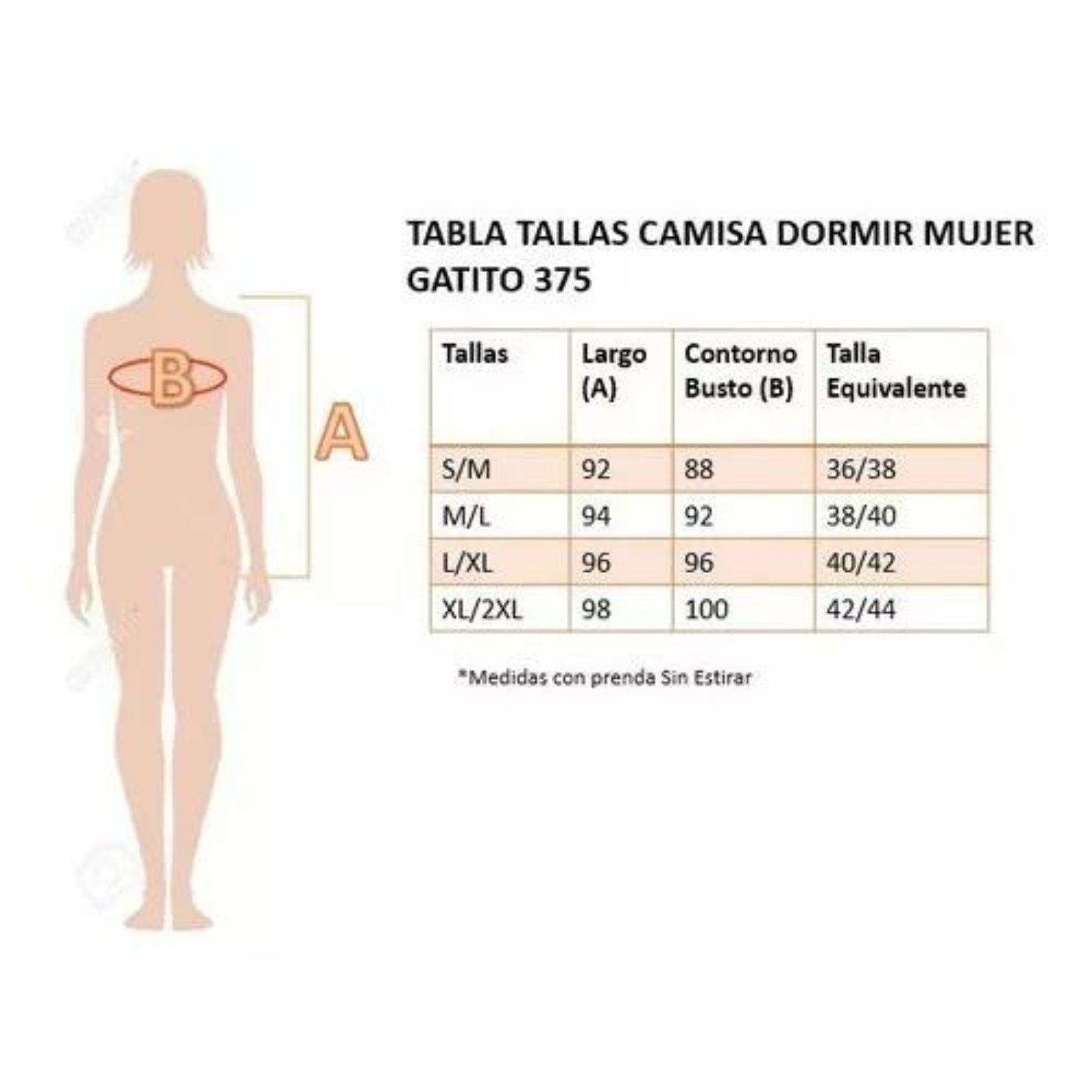 CAMISA DE DORMIR MUJER JUVENIL VERANO PABILOS GATITO 375 - 4
