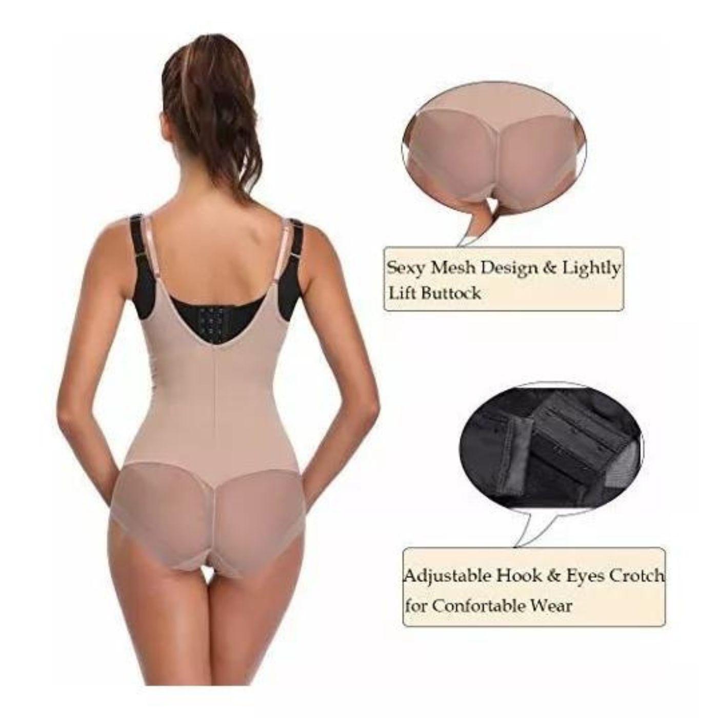 BODY MUJER LIKESHOP AJUSTABLE MODELADOR SILUETA PERFECTA Y PUSH UP 795 - 5