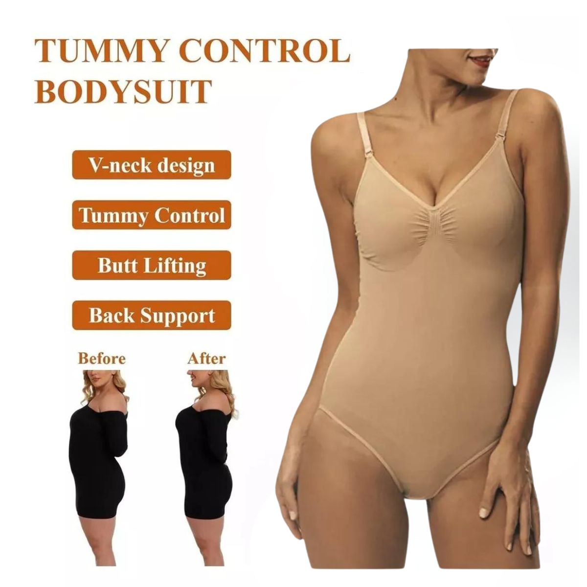 BODY MUJER LIKESHOP AJUSTABLE MODELADOR COMPRESIÓN CALCE CÓMODO 826 - 3