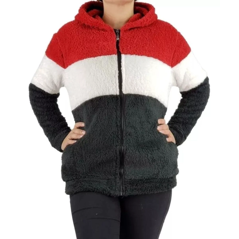 CORDERITO PELUDO CHAQUETA VALLEY SHERPA MUJER CON GORRO 035 - 2
