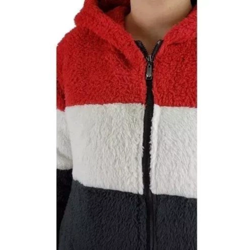 CORDERITO PELUDO CHAQUETA VALLEY SHERPA MUJER CON GORRO 035 - 3