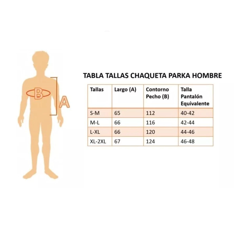 CHAQUETA HOMBRE PARKA INVIERNO FORRO INTERIOR PIEL H302 - 6