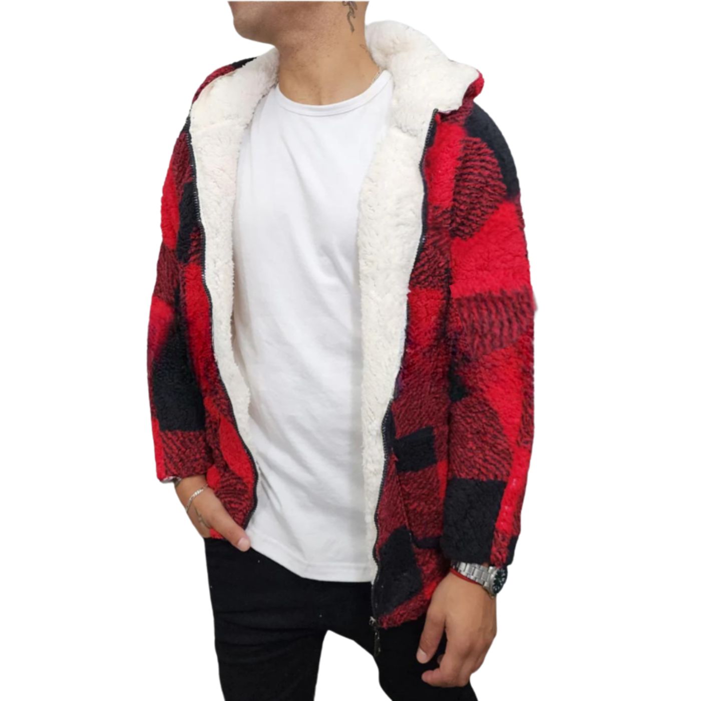 CHAQUETA LEÑADORA UNISEX REVERSIBLE INVIERNO. CALIDAD PREMIUM 050 - 10