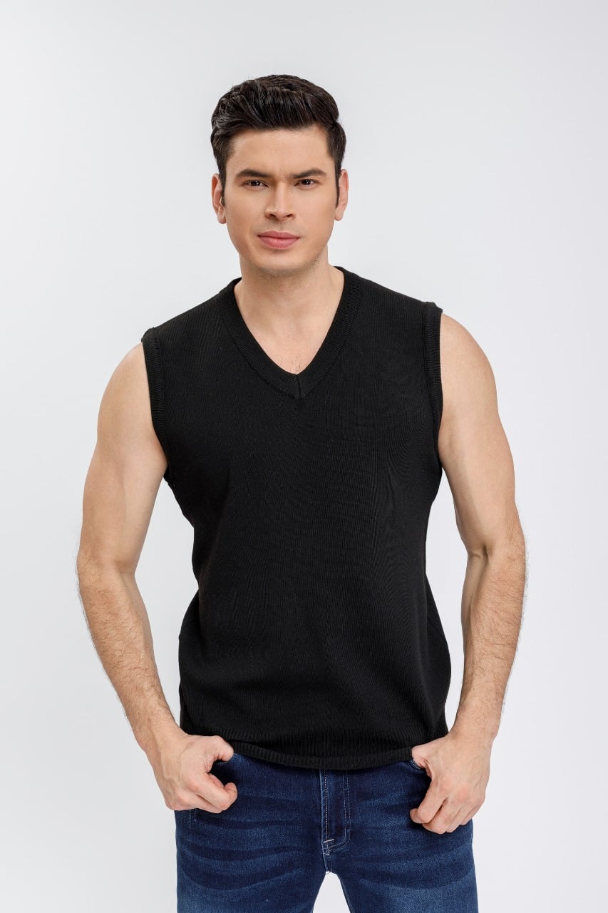 SWEATER HOMBRE SIN MANGA CUELLO V EXCELENTE CALIDAD 7196