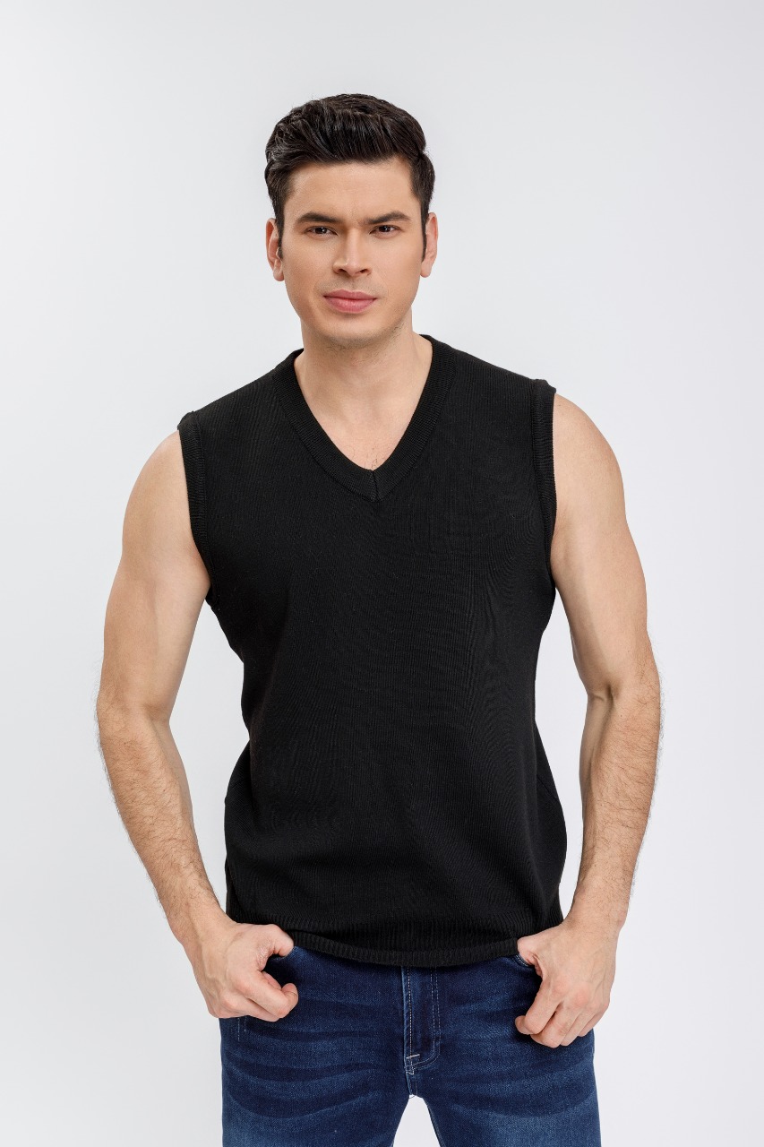 SWEATER HOMBRE SIN MANGA CUELLO V EXCELENTE CALIDAD 7196 - 1