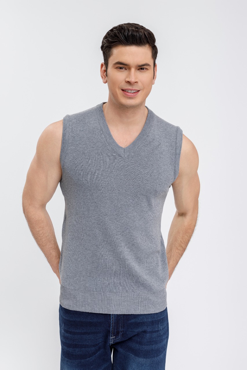 SWEATER HOMBRE SIN MANGA CUELLO V EXCELENTE CALIDAD 7196 - 2