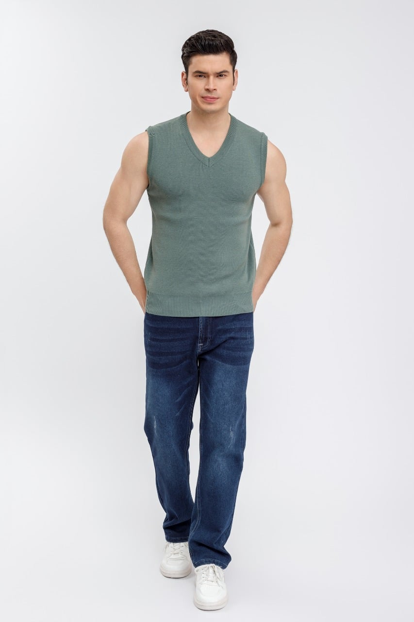 SWEATER HOMBRE SIN MANGA CUELLO V EXCELENTE CALIDAD 7196 - 3