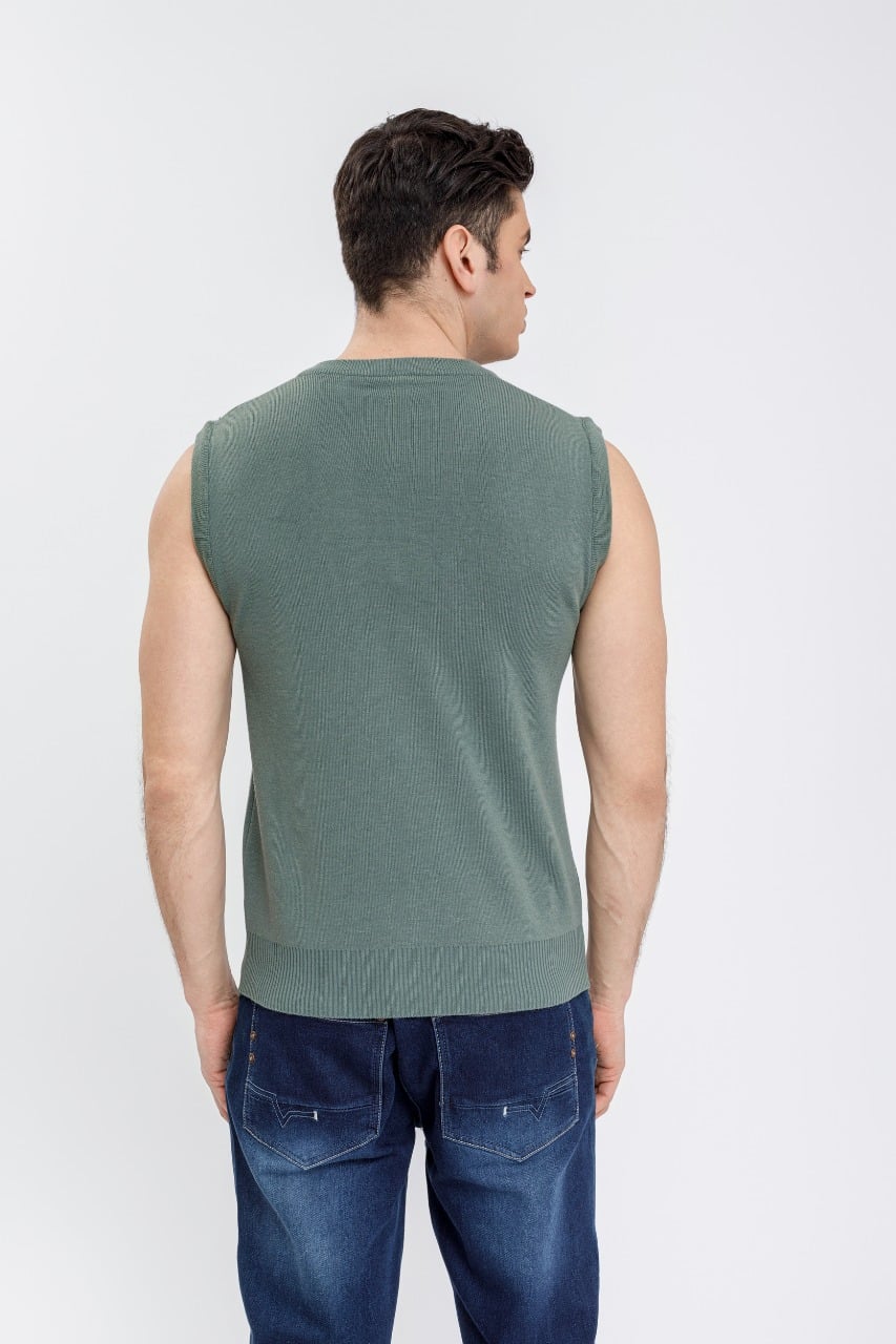 SWEATER HOMBRE SIN MANGA CUELLO V EXCELENTE CALIDAD 7196 - 4