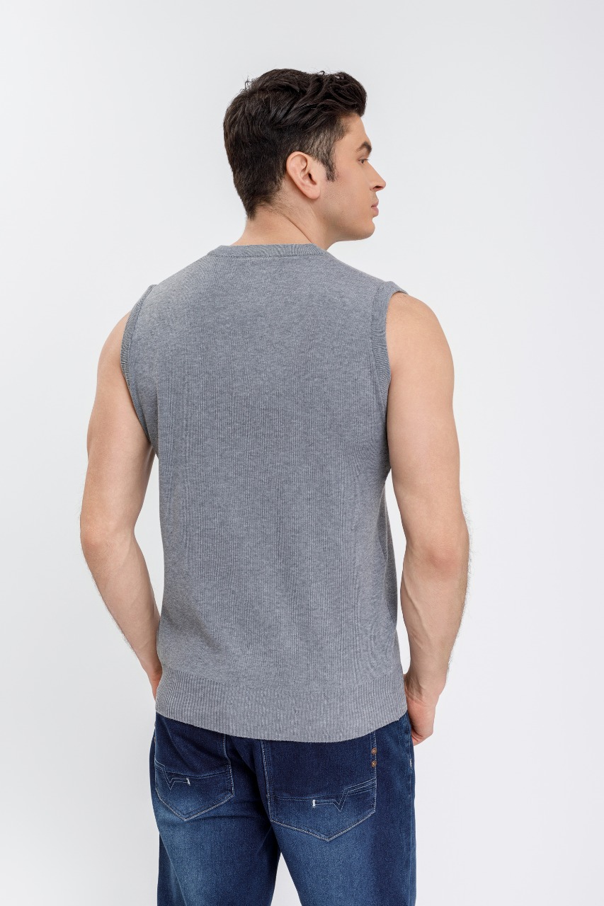 SWEATER HOMBRE SIN MANGA CUELLO V EXCELENTE CALIDAD 7196 - 5