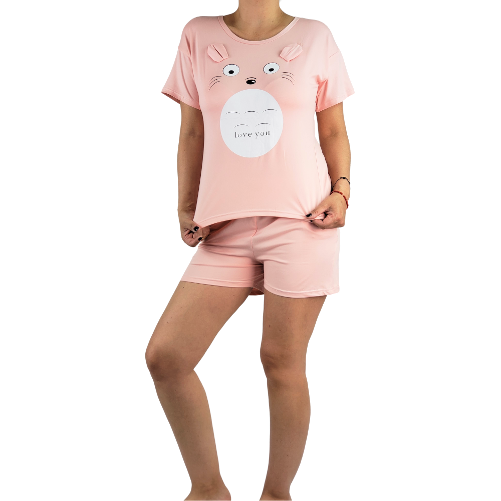 PIJAMA MUJER LIKESHOP VERANO SHORT Y POLERA RATON 553 - 2