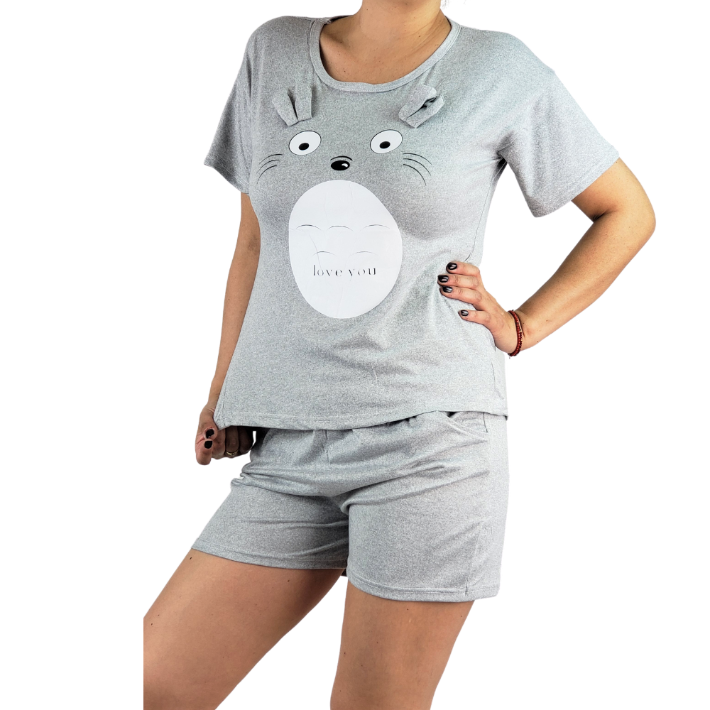 PIJAMA MUJER LIKESHOP VERANO SHORT Y POLERA RATON 553 - 2
