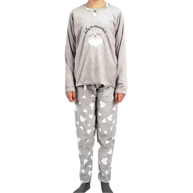 PIJAMA MICROPOLAR NIÑOS NIÑAS DISEÑOS Y COLORES 450 - 1