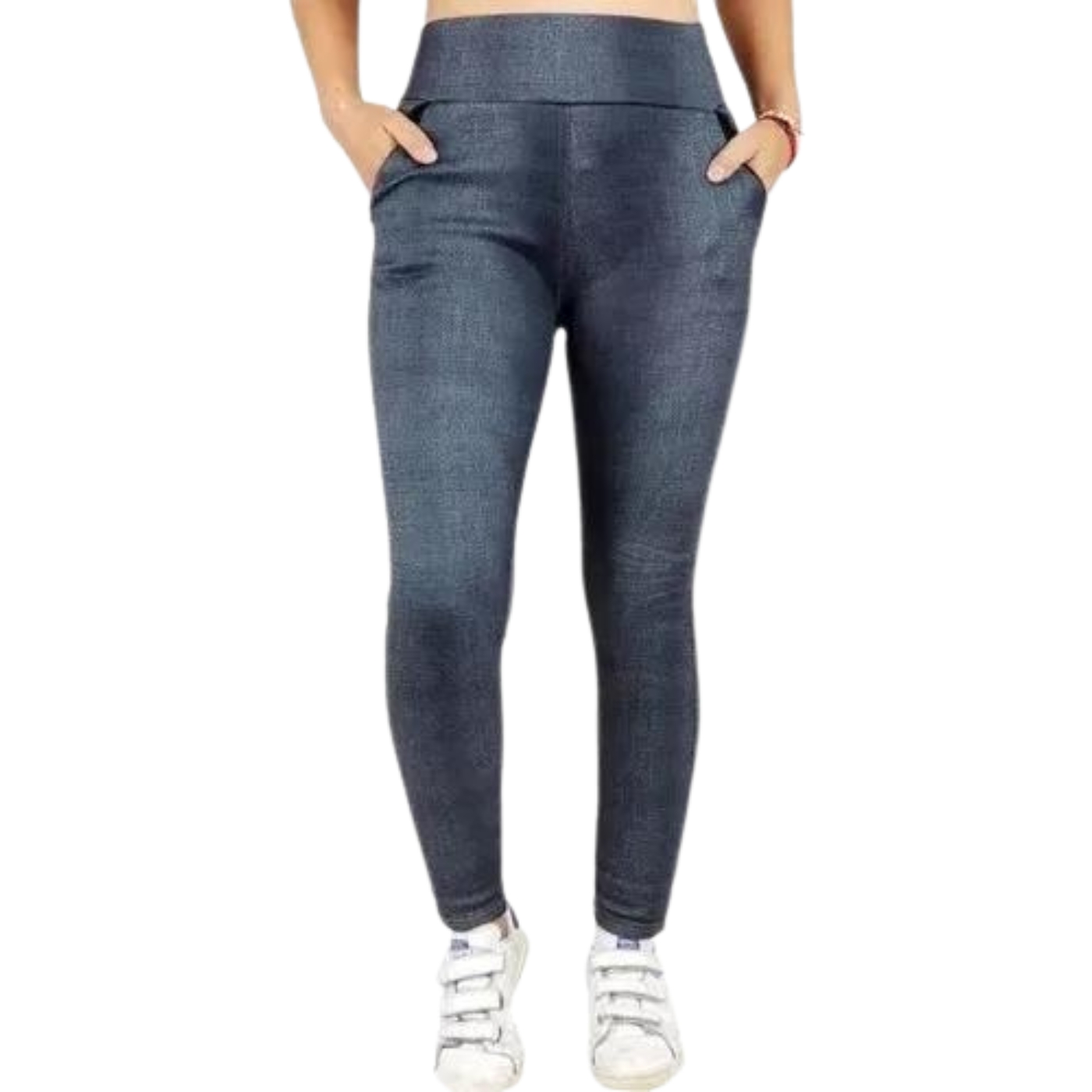 PANTALÓN CALZA MUJER LIKESHOP TELA JEANS FORRO PIEL CIERRES 338 - 1
