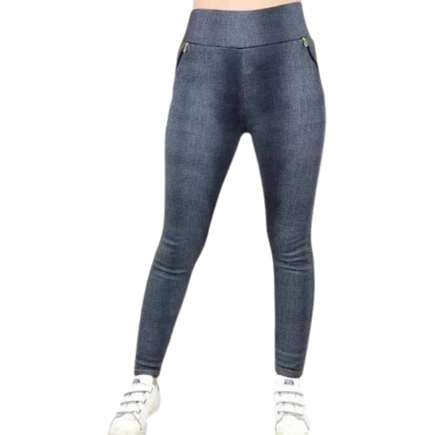 PANTALÓN CALZA MUJER LIKESHOP TELA JEANS FORRO PIEL CIERRES 338 - 2