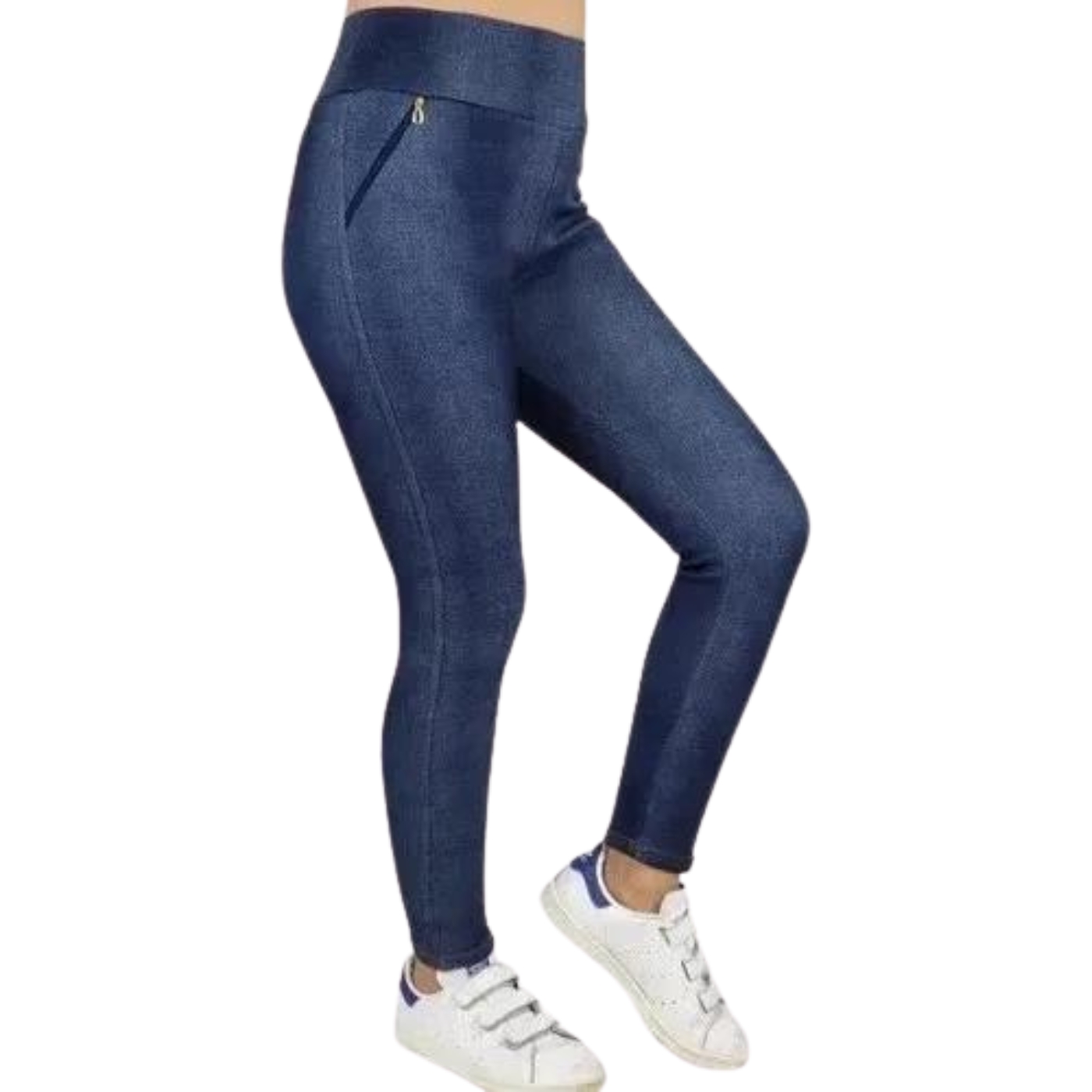 PANTALÓN CALZA MUJER LIKESHOP TELA JEANS FORRO PIEL CIERRES 338 - 2