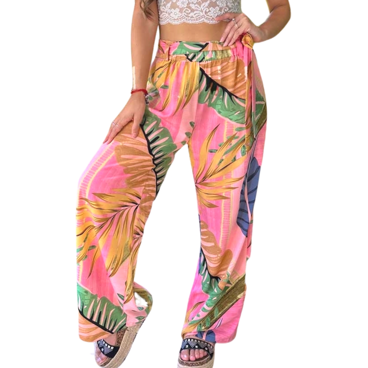 PANTALÓN MUJER LIKESHOP AMARILLO FASHION PALAZZO DISEÑOS 070 - 1