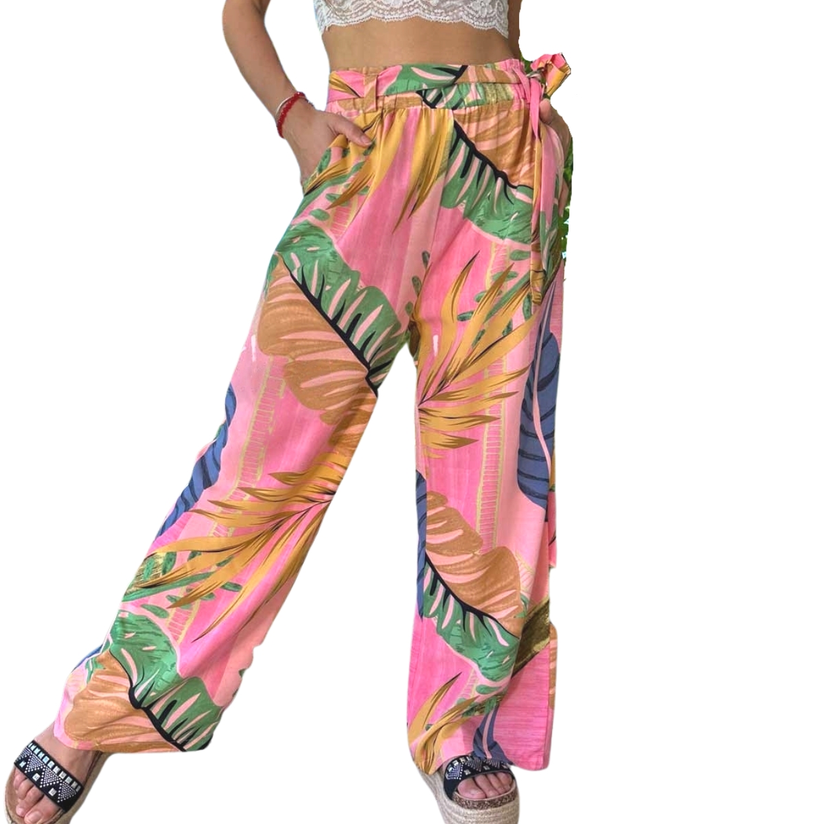 PANTALÓN MUJER LIKESHOP AMARILLO FASHION PALAZZO DISEÑOS 070 - 2