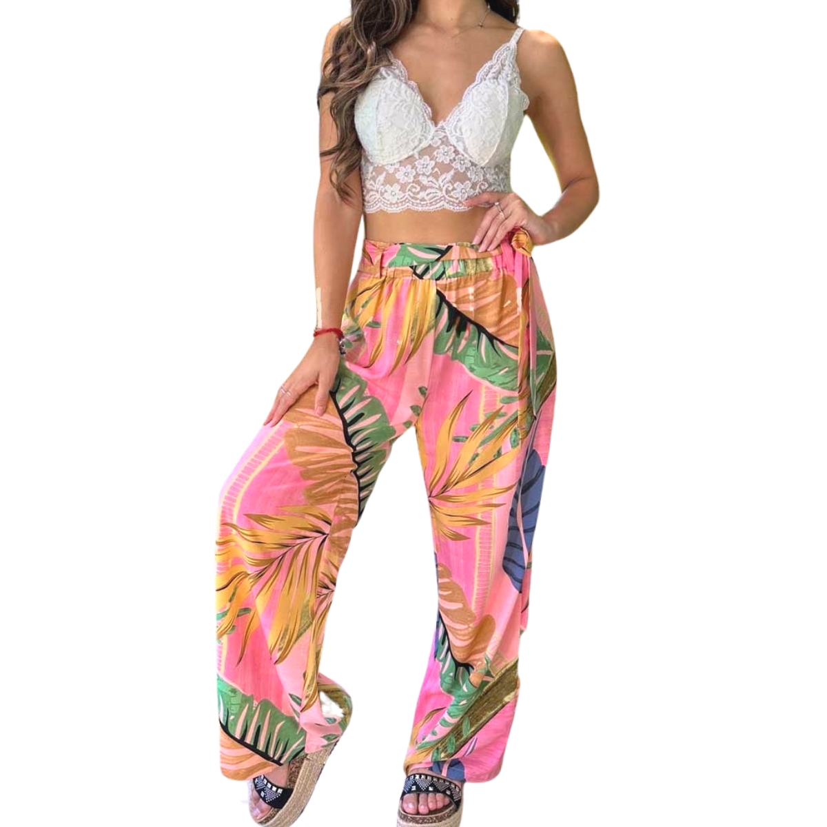 PANTALÓN MUJER LIKESHOP AMARILLO FASHION PALAZZO DISEÑOS 070 - 4