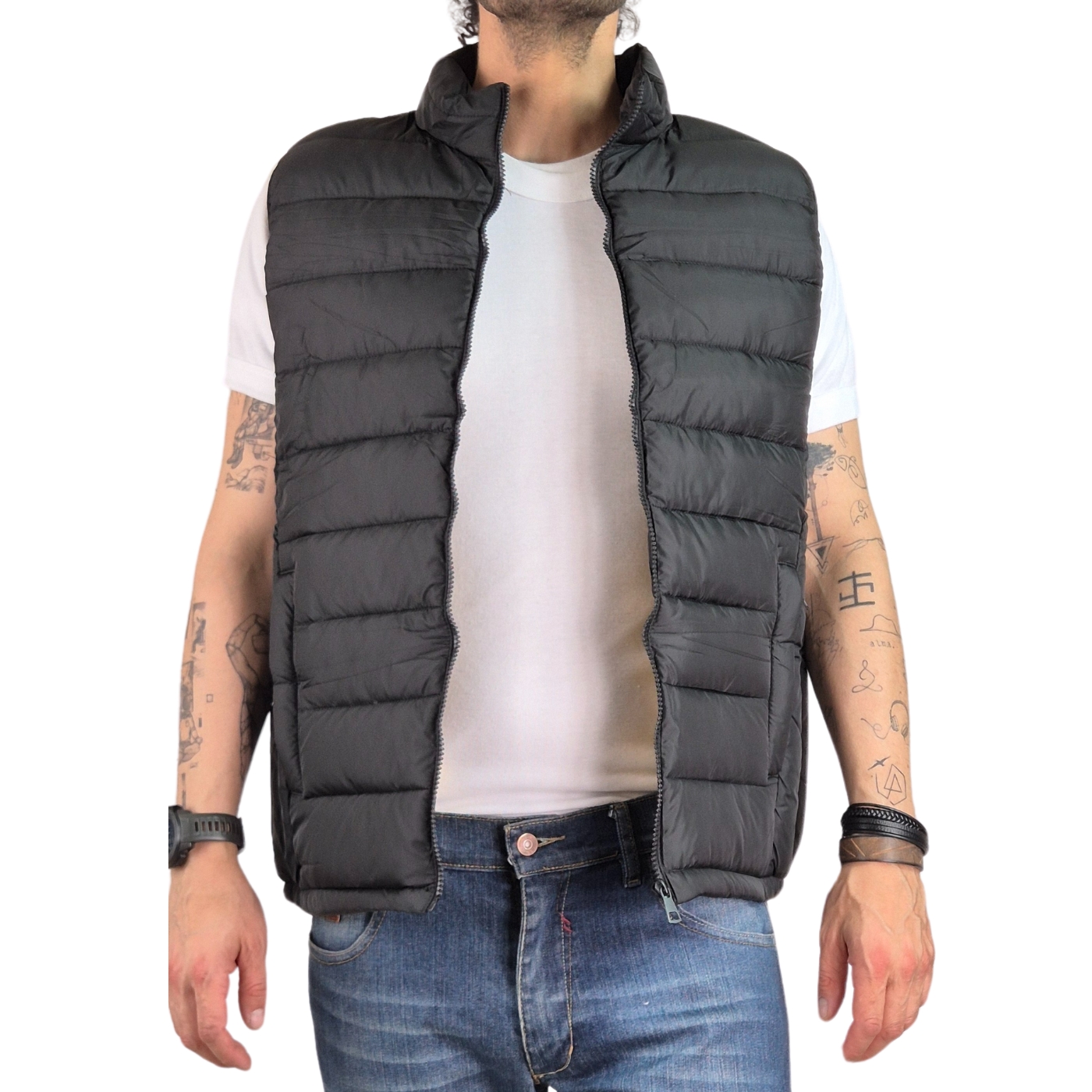 PARKA SIN MANGAS HOMBRE CHAQUETA CALIDAD PREMIUM RESISTENTE AGUA 902 - 2