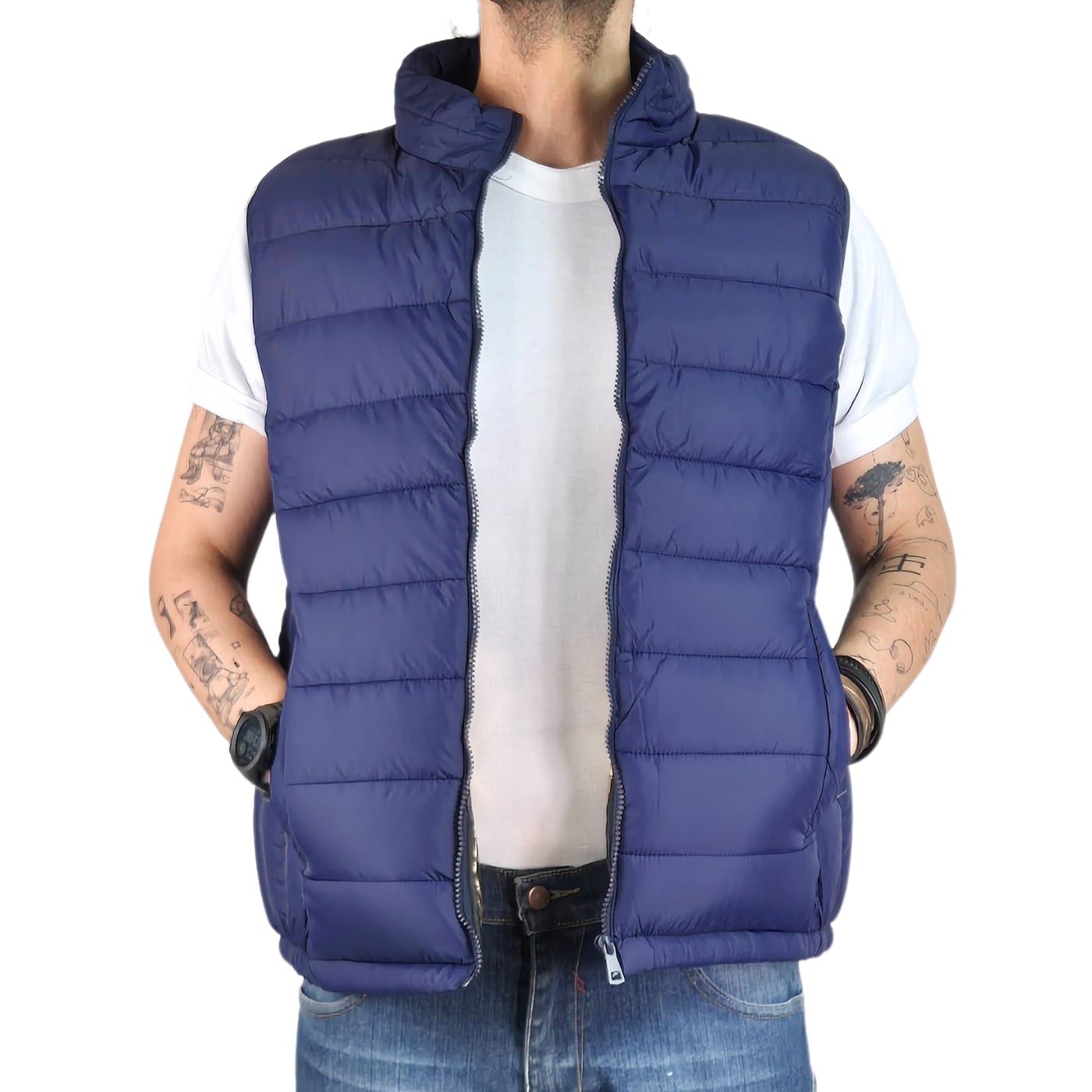 PARKA SIN MANGAS HOMBRE CHAQUETA CALIDAD PREMIUM RESISTENTE AGUA 902 - 3