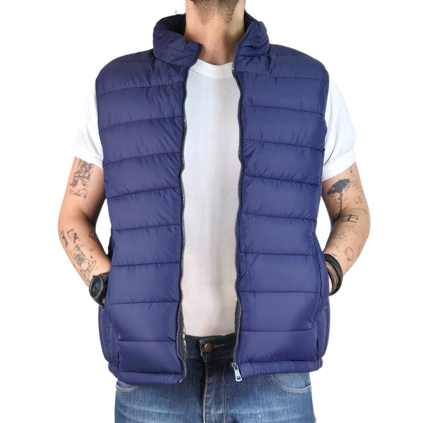 PARKA SIN MANGAS HOMBRE CHAQUETA CALIDAD PREMIUM RESISTENTE AGUA 902 - 3
