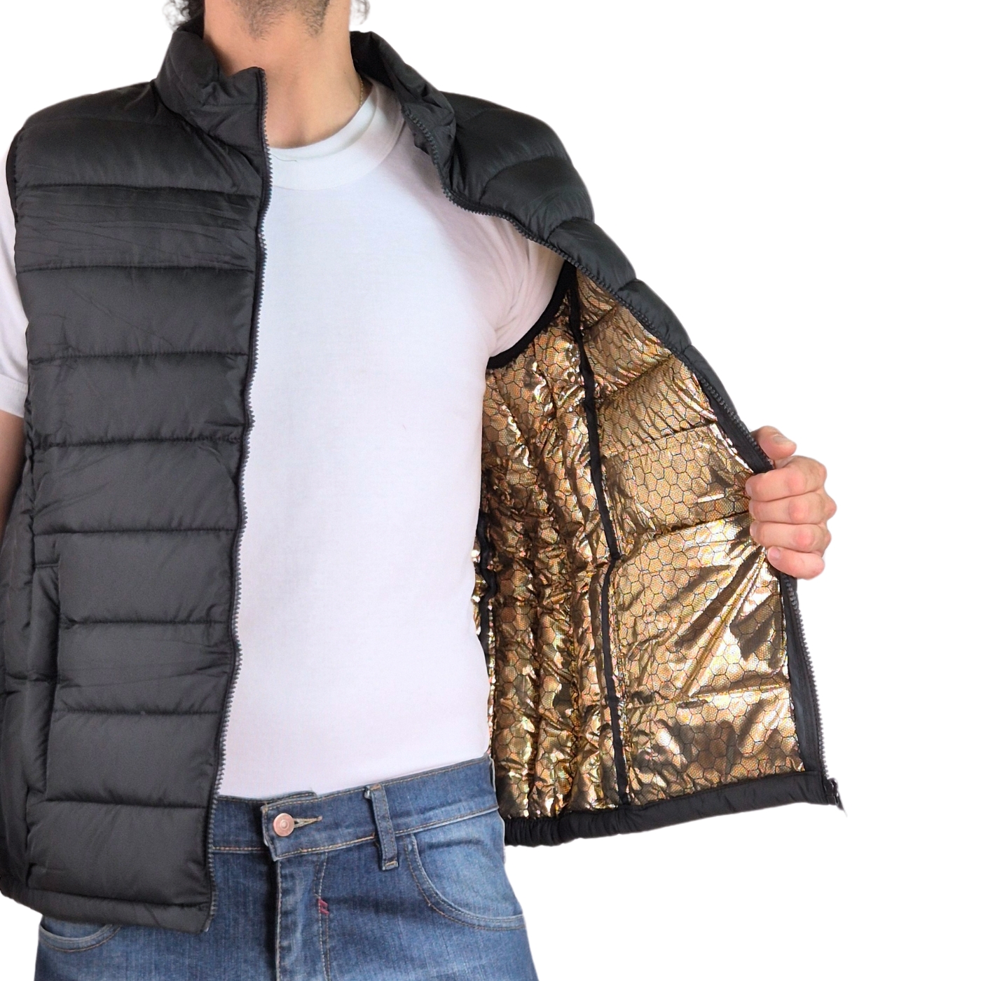 PARKA SIN MANGAS HOMBRE CHAQUETA CALIDAD PREMIUM RESISTENTE AGUA 902 - 4