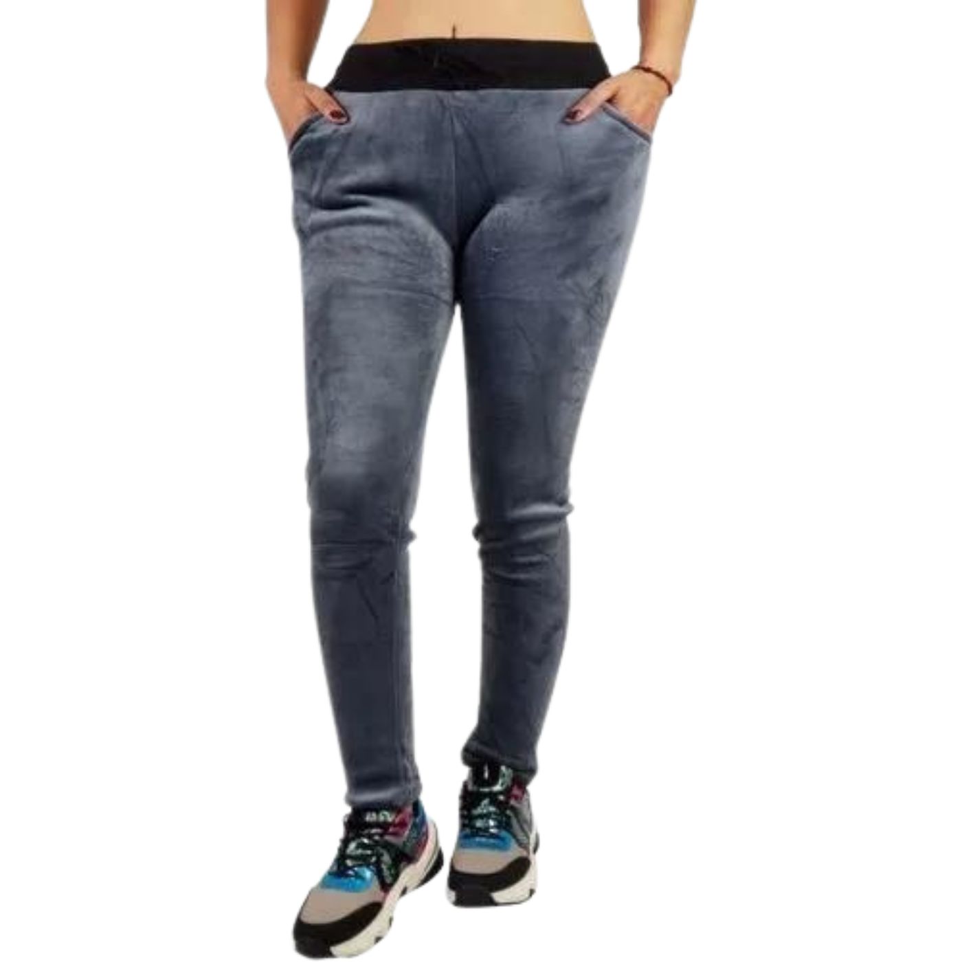 PANTALÓN CALZA MUJER LIKESHOP INVIERNO FORRO PIEL BOLSILLOS 465 - 1