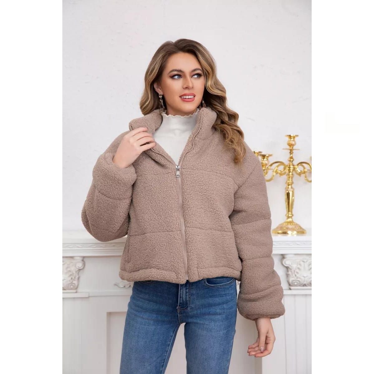 CHAQUETA CORDERITO MUJER PREMIUM CALIDAD 6093 - 2