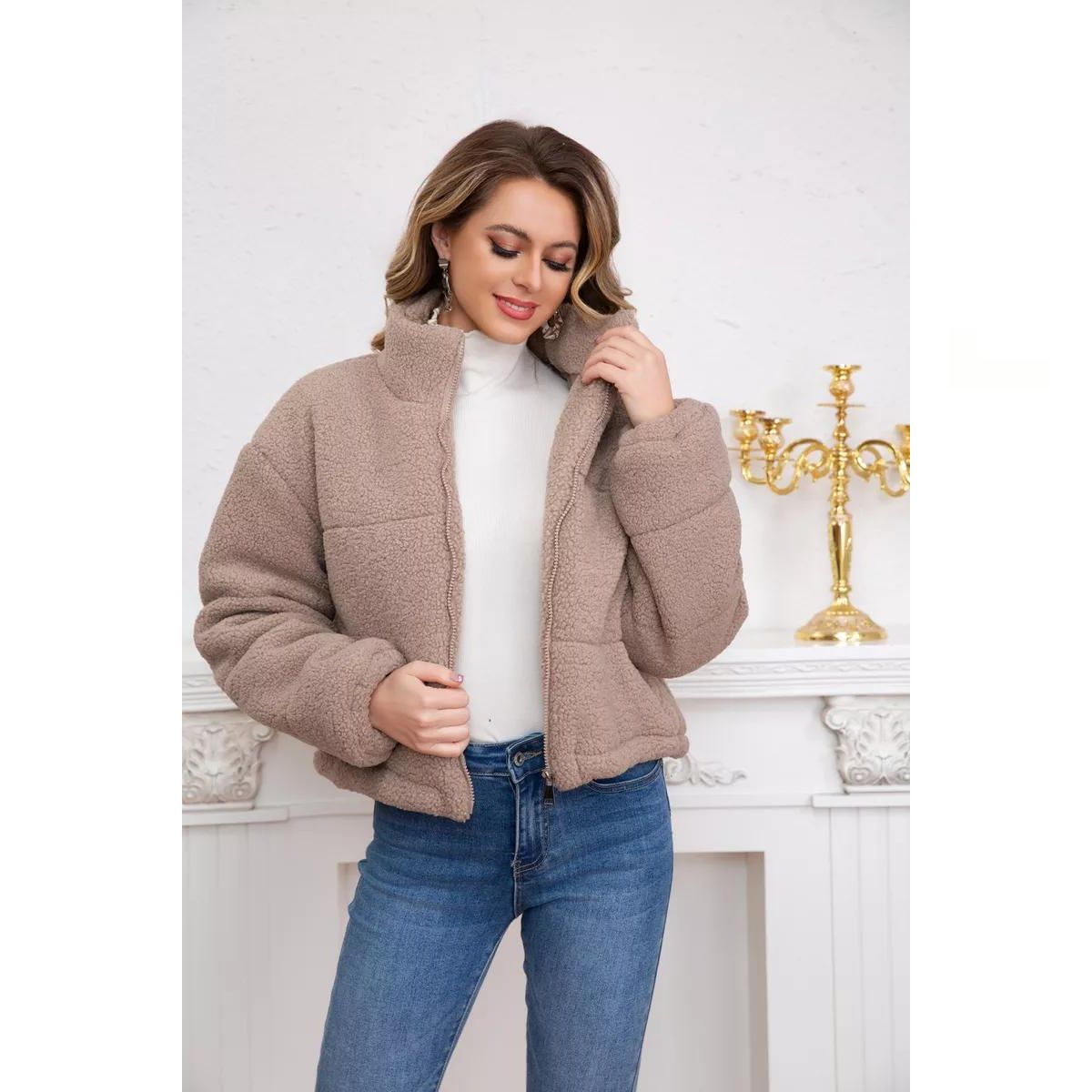 CHAQUETA CORDERITO MUJER PREMIUM CALIDAD 6093 - 4