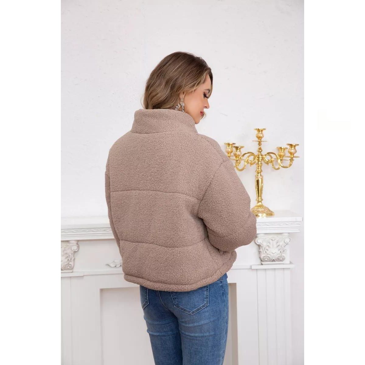 CHAQUETA CORDERITO MUJER PREMIUM CALIDAD 6093 - 5