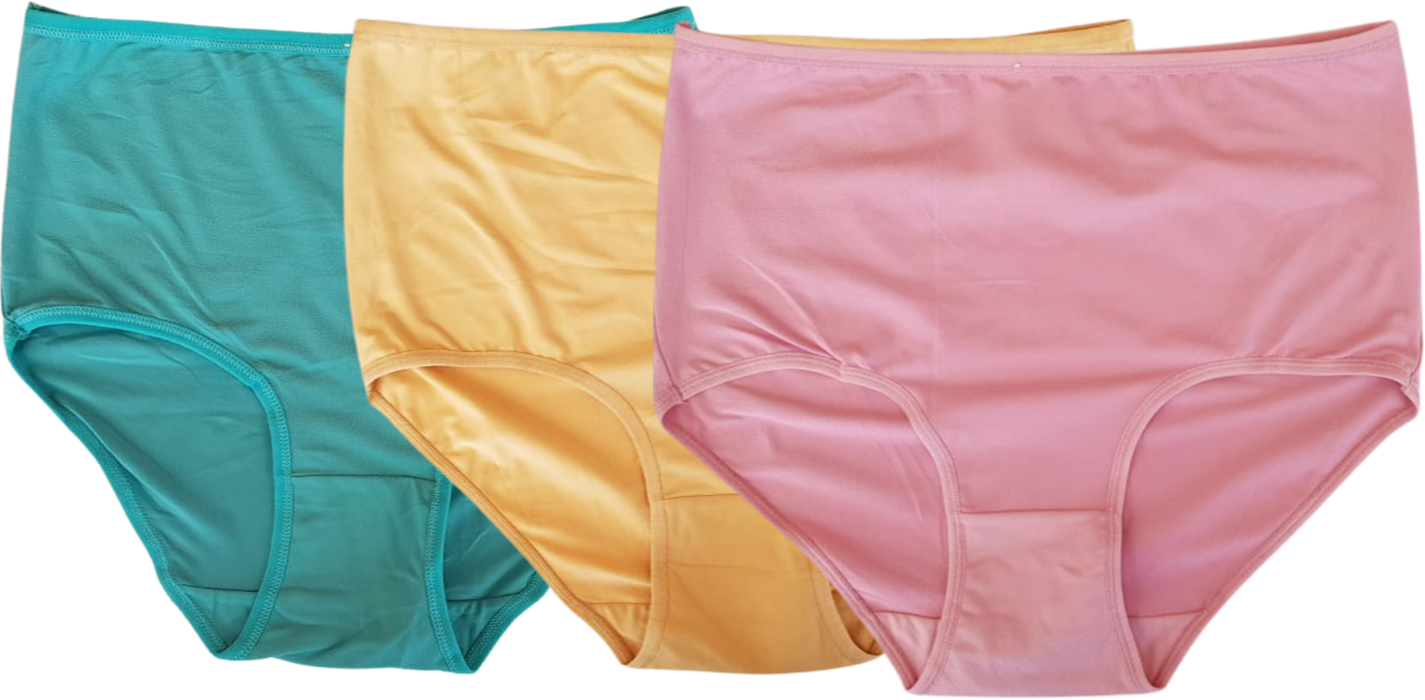 PACK X3 CALZÓN MUJER LIKESHOP ALTO FIBRA BAMBÚ COLORES 3204 - 1
