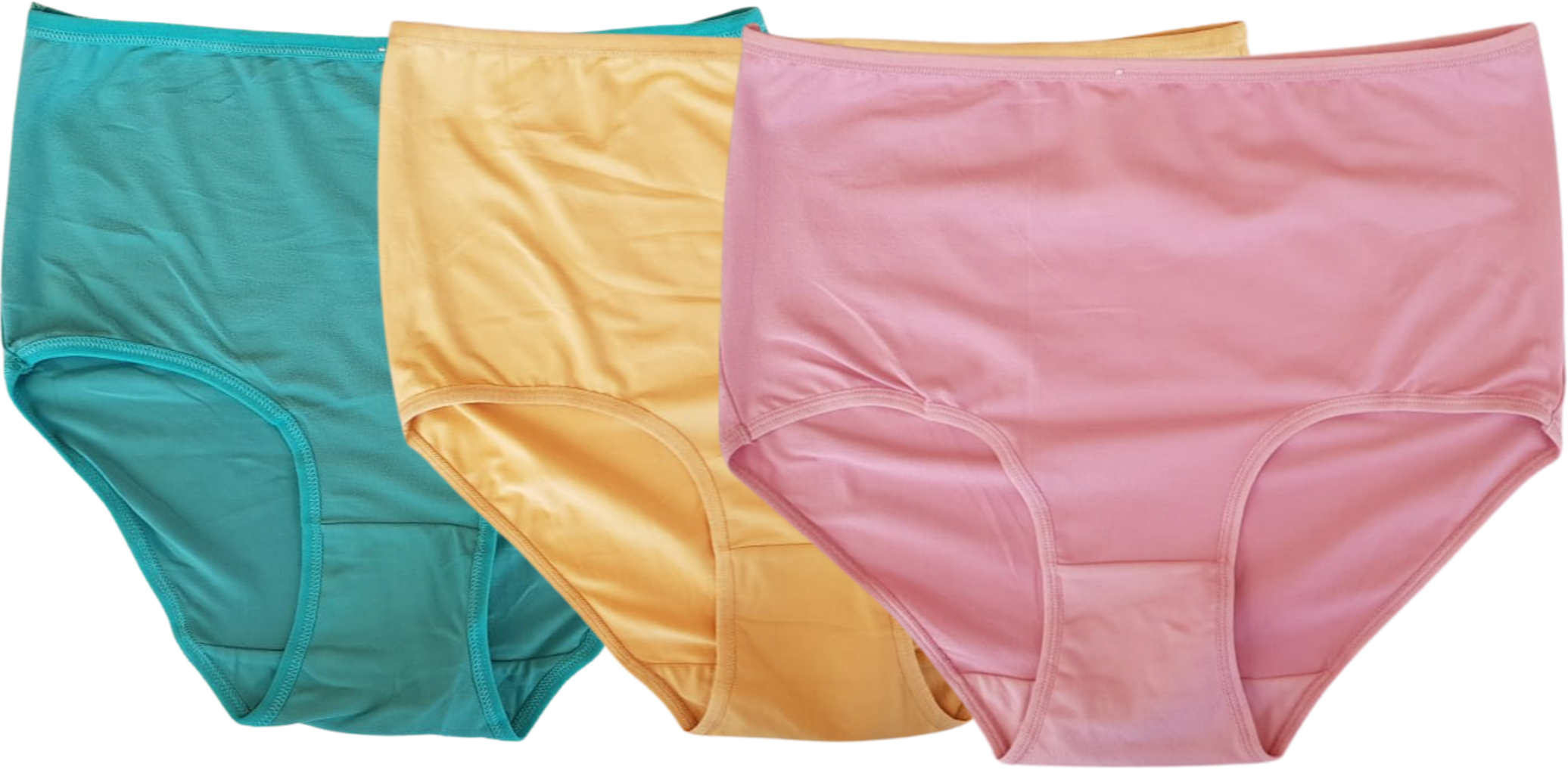 PACK X3 CALZÓN MUJER LIKESHOP ALTO FIBRA BAMBÚ COLORES 3204 - 1