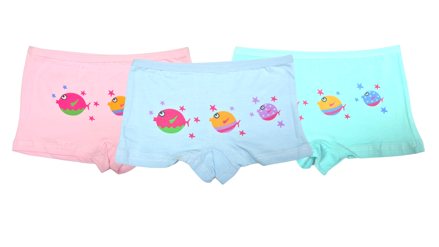 PACK 3 PANTALETAS NIÑA LIKESHOP ALGODÓN CALZÓN COLORES 221 - 1