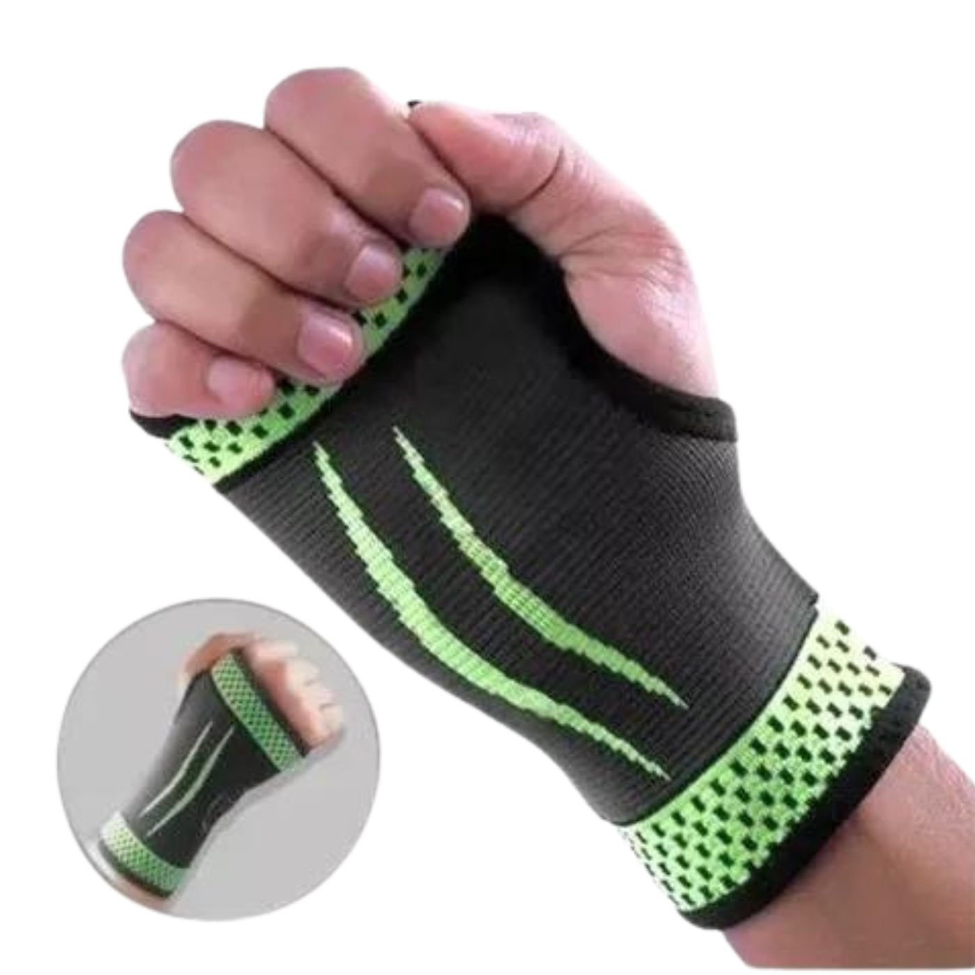 MUÑEQUERA ELASTICADA DEPORTE TENNIS BICI SUDOR VERDE 7705 - 2