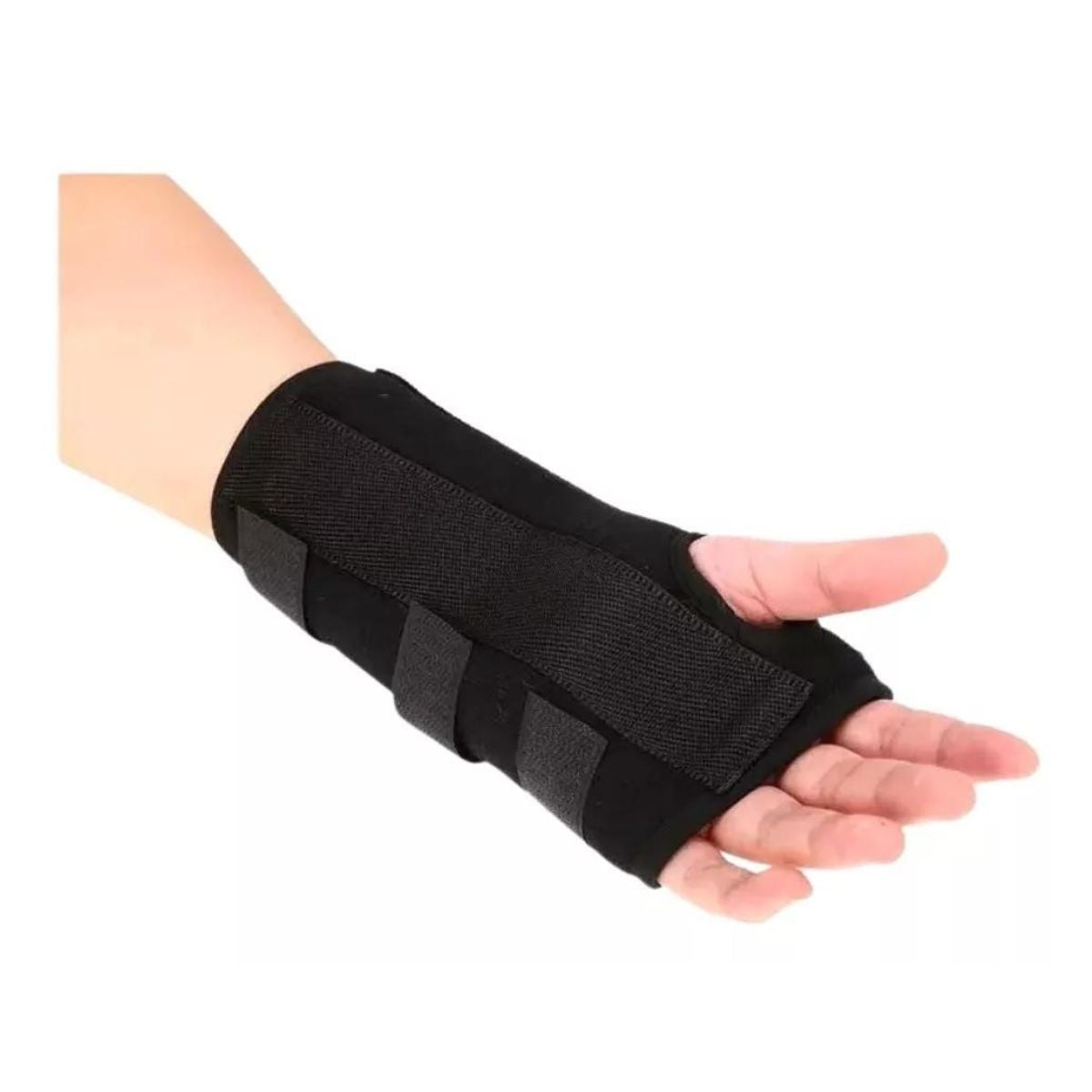 MUÑEQUERA LIKESHOP NEGRO CON FÉRULA SOPORTE INMOVILIZADOR LESIONES MANO IZQUIERDA - 1