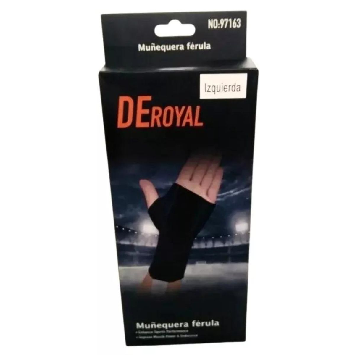 MUÑEQUERA LIKESHOP NEGRO CON FÉRULA SOPORTE INMOVILIZADOR LESIONES MANO IZQUIERDA - 3