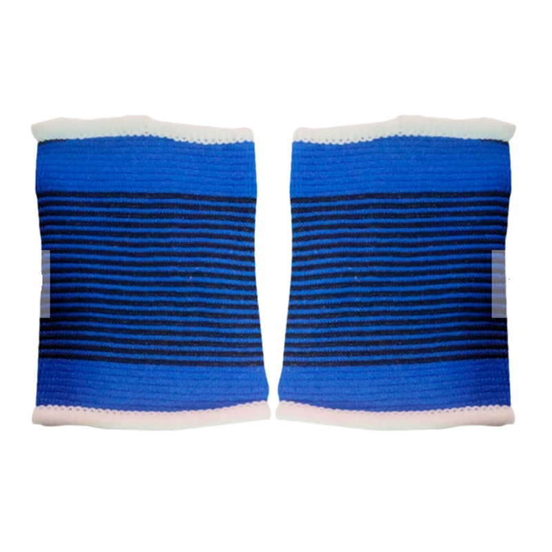 PAR MUÑEQUERAS ELASTICADAS DEPORTE TENNIS BICI SUDOR AZUL 651 - 2