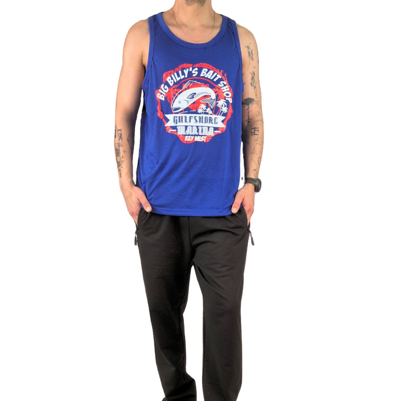 POLERA SIN MANGA MUSCULOSA HOMBRE DISEÑO COLORES 240 - 1